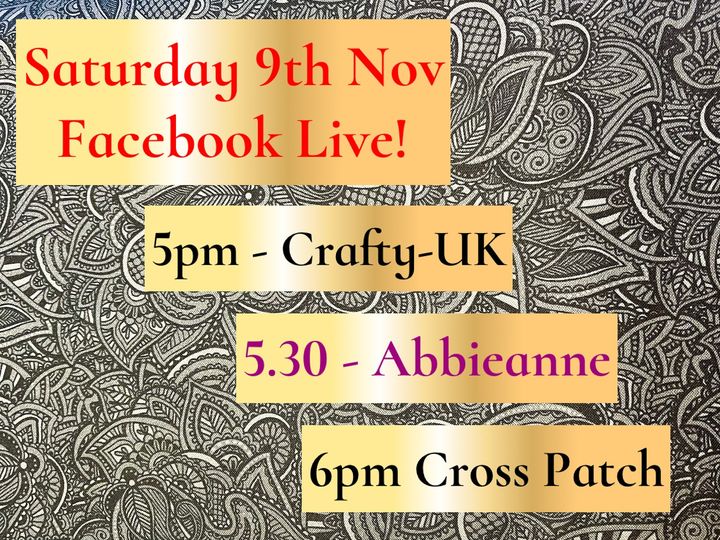 Poster showing times of live chat on Facebook