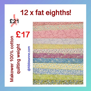 Fat Eighths pack - 12 Makower ditsy fabrics