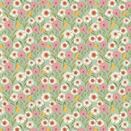 Makower - Poppies Meadow Walk - spring green