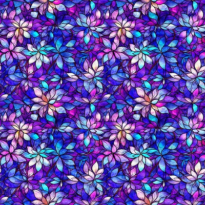 QT Fabrics: Royal – Packed Floral - Purple