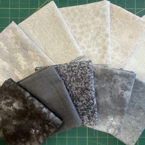 All the Greys - 10 Fat Eighths bundle