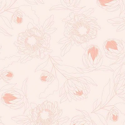 Andover Fabrics: Protea Whisper Light Salmon
