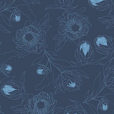 Andover Fabrics: Protea Whisper Navy