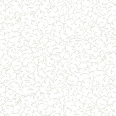 Makower Essentials - Scroll White On White