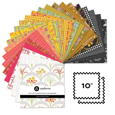 Makower: Jinny 10" Square Pack – 42 Cuts Each
