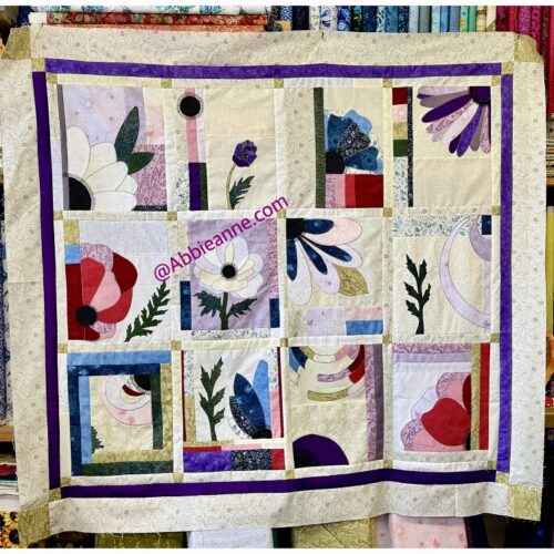 Windflowers Quilt (Anemones) - pattern- by Abbie Searle